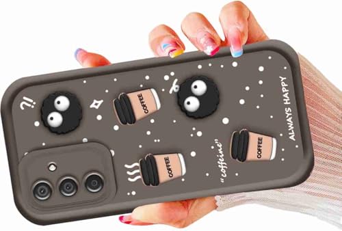 Image of Compatible for Samsung Galaxy A15 5G Cute Fun 3D Ball Cartoon Coffee Liquid Silicone Soft Case Phone Case Back Cover for Samsung Galaxy A15 5G (Brown)