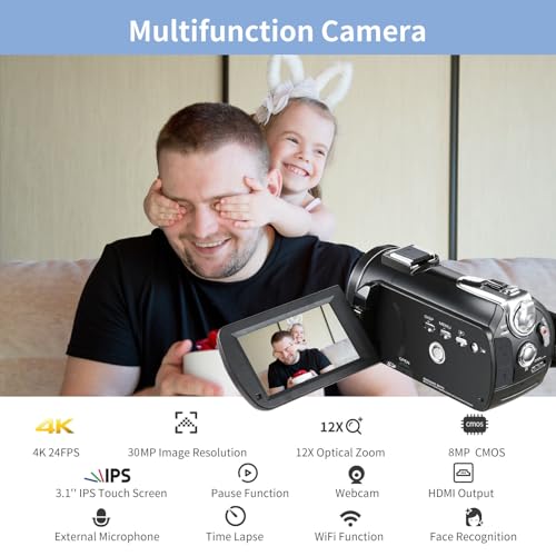 4K Camcorder for YouTube Vlogging