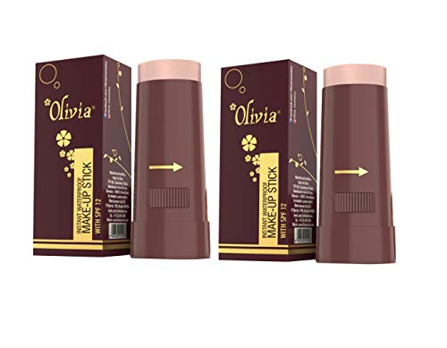 Image of Olivia Instant Waterproof Makeup shimmering Stick Concealer (Rachelle Rose, 15g, Shade No.2, SPF 12) - Pack of 2 Shimmery Finish