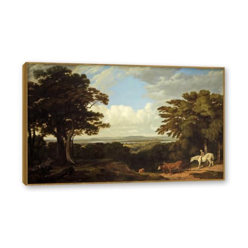 Cadre teck et toile de Turner 50x80cm pour habiller un mur vide vintage
