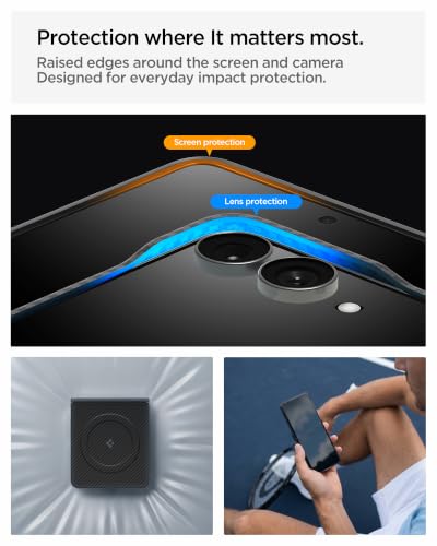 Image of Spigen AirSkin Aramid MagFit Case for Samsung Galaxy Z Flip 8, Black | Magsafe, Premium Aramid Fiber, Hinge Protection, Slim Fit, Qi2 Ready Wireless Charging, Aramid Fiber, Poly Carbonate, Smooth