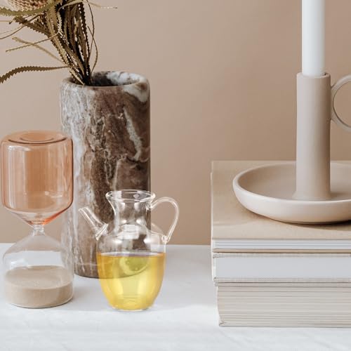 Jarra de vidrio resistente y elegante con tapa para agua de mesa selecta 6