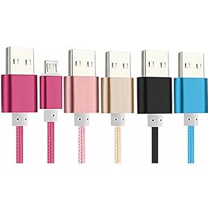 5Pack Micro USB Cable for all Amazon Kindle Fire HD,Kindle Paperwhite, Kindle Touch, Kindle Keyboard, Kindle DX 5ft 2.0…