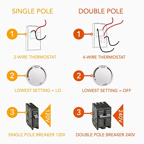 Cadet 8732 Single Pole Built-In Thermostat Kit For Cadet Electric Baseboard Heaters thumb #5