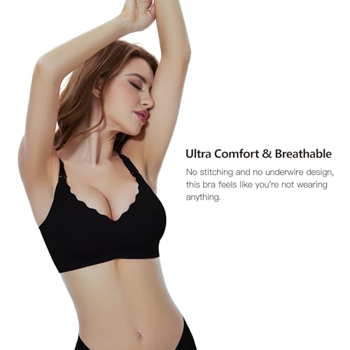 Dresime Schwangerschafts Still BH Nahtloser Still-BH Ohne Bügel Mutterschaft BH mit zusätzlichen BH-Verlängerungen Stillen und Schlaf für Frauen