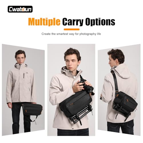 Bolso bandolera para cámara DSLR compacto Cwatcun miniatura 6