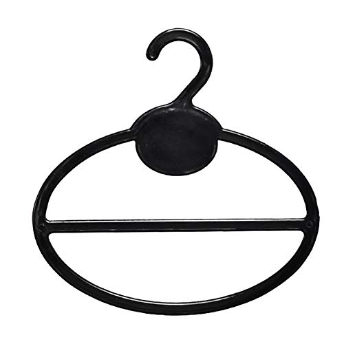 MOVKZACV 10pcs Scarf Hanger Organizer Holder Circle Shape Shawl Scarf Hanger Ties Belts Space Saving, Black, 13.5 cm diameter - Image 3