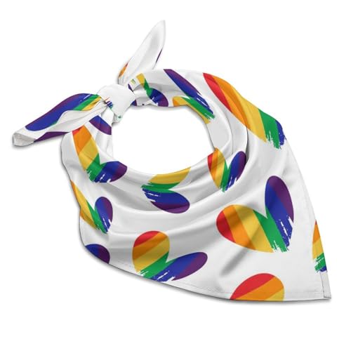Csemeie Pride Month LGBTQ Gay Pride Ally Bandana Hair Scarf Headband Adjustable Neckerchief for Men Women Decor
