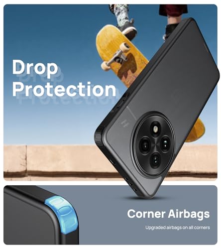 Image of Vihibii for OnePlus 13 Cover, Military Grade Drop Protection, Soft Silicone Edge & Hard Back Cover, Slim Full-Body Rugged Protective Silicone Cover for OnePlus 13, Matte Black