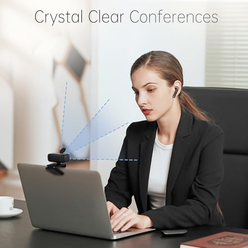 Image of 2K HD Webcam with Wide Angle Lens, Privacy Cover, Auto Light Correction and Noise-Canceling Mic, Plug & Play USB Camera for Desktop /Laptop /Mac /PC, Compatible with Teams /Zoom /Skype /Streaming Black