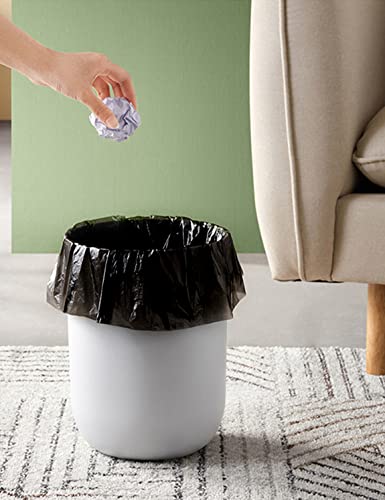 Image of Small Trash Bags 80 Counts, Waikas Garbage Bags for Bathroom Car Mini Trash Can, Plastic Bag for Bedroom Living Room, 4 Gallons, Black