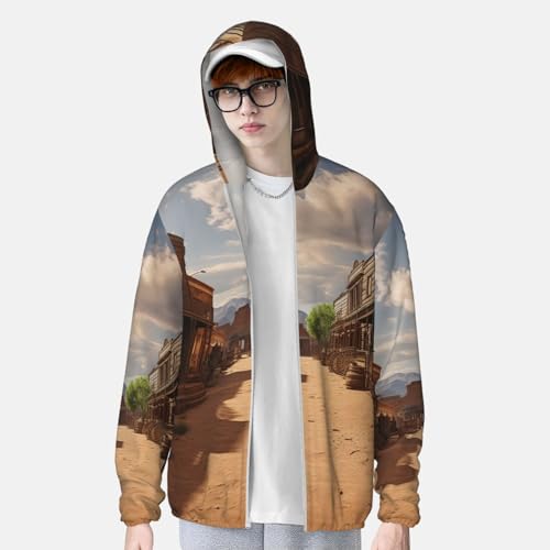 Chaqueta para hombre con protección solar UPF 50+ y capucha miniatura 3