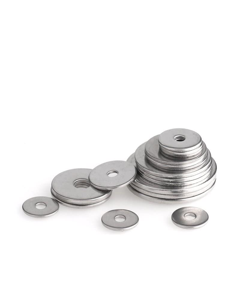 Jinfeuge 5Pcs 1/2/3/5/10/20/50Pcs Metal Gasket M2 M3/M4 M5 M6 M8 M10 M12 M16 316 Stainless Steel Washer Thickened Enlarged Shim High Precision Metal Screw Gasket/5Pcs/M8*21 * 4Mm