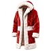 XovLAHzY Christmas Cardigan Santa Jacket Coat for Men Hoodies Costume Faux Fur Trim Warm Fashion Claus Adult Suit Outfit Red