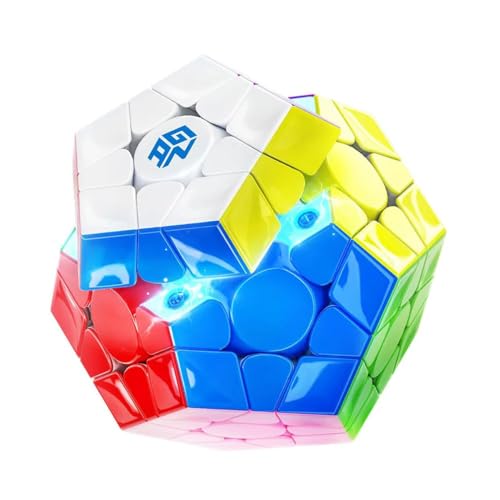 Image of GAN Megaminx V2 Magnetic Speed Cube | MagLev, 160-Point Ball-Core & UV Coated Finish | Omnidirectional Auto-Alignment 15 & 36 Customization Settings, Black