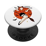 Photo Gallery buon halloween witch broom ride popsockets popgrip adesivo Photo Gallery buon halloween witch broom ride popsockets popgrip adesivo