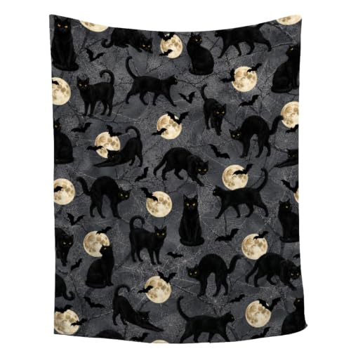 Black Cat Blanket,Cat Blanket for Women,Halloween Blanket Gifts for Kids - image 1