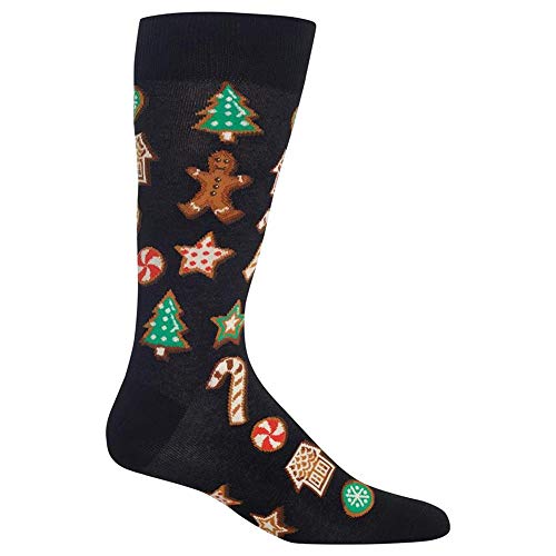 Hot Sox Mens Christmas Cookies Socks, 1 Pair, Mens Shoe 6-12.5
