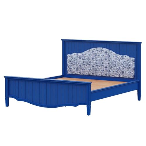 Image of Wakefit Wood Anokhi King Grey Non Storage Bed,Blue