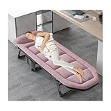 HUFIREHU Lettino Pieghevole Letto Portatile Sdraio da Esterno Brandina Pieghevole Campeggio Lettini da Spiaggia Pieghevoli Portatili Adatto per Il Campeggio E Il Pisolino(Pink)