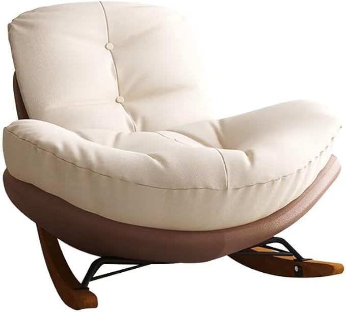 Modern Stylish Rocking Chair - Nursery, Living Room & Outdoor Glider with Padded Seat, Perfect for Bedroom & Garden Lounger