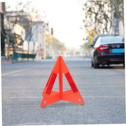 Cabilock 4pcs Reflective Triangle Warning Sign Kit for Roadside Assistance Sturdy Vehicle Accessories for Cars and Trucks Essential Gear - Image 9