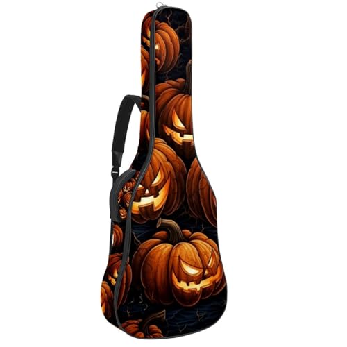 Housse pour guitare électrique en tissu Oxford étanche motif citrouille