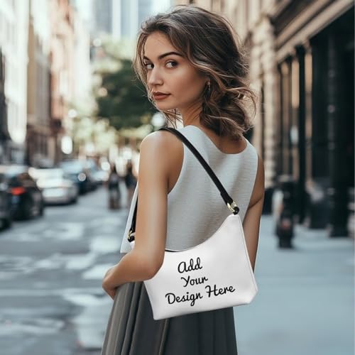 Image of Handbag for Women Leather Underam Shoulder Bag with Zipper Fashion Work Purse Waterproof Travel Wallet
