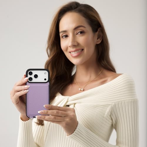 Anti-pickpocket étui RFID iPhone 17 Pro Max coque portefeuille à sangle