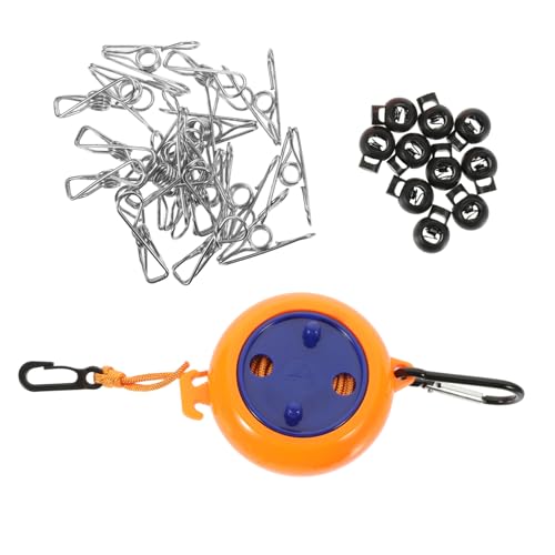 SOLUSTRE 1 Set Windproof Portable Clothesline Retractable Travel Clothes Rope for Outdoor Drying Camping and Laundry Use No Tangling Strong