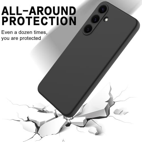 Image of Back Cover for Samsung Galaxy S25 FE 5G | Full Camera Protection | Premium Liquid Silicon Case | Flexible Bumper Case for Samsung Galaxy S25 FE 5G (Black)