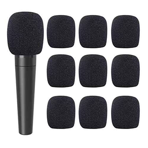 BQLZR Lot De 10 Protections Anti-Vent Mousse Microphone - Bonnettes 8mm Noir EY-M05
