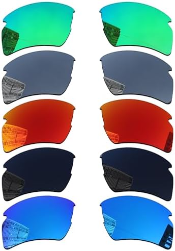 Acefrog 5 Pairs Polarized Replacement Lenses for Oakley Flak 2.0 XL (OO9188) 59mm Sunglasses, Precise Fit, Anti-scratch