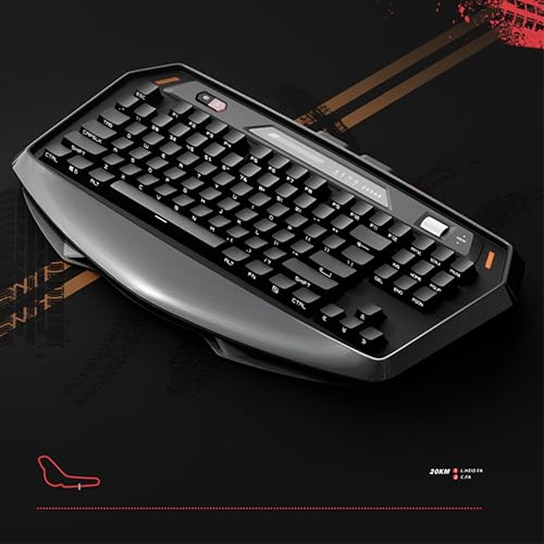 Image of ZORNHER MAX870 Wireless Mechanical Gaming Keyboard,80% Black Custom Creamy Sound Keyboard with Shine Through PBT Keycaps,Pre-lubed Linear Switches,Hot-Swappable,RGB Backlit,2.4GHz /USB-C /BT5.0