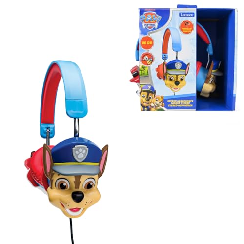 Lexibook, Paw Patrol, Faltbarer kabelgebundener Stereo-Kopfhörer mit Lautstärkebegrenzung Chase, Blau, HP015PA2
