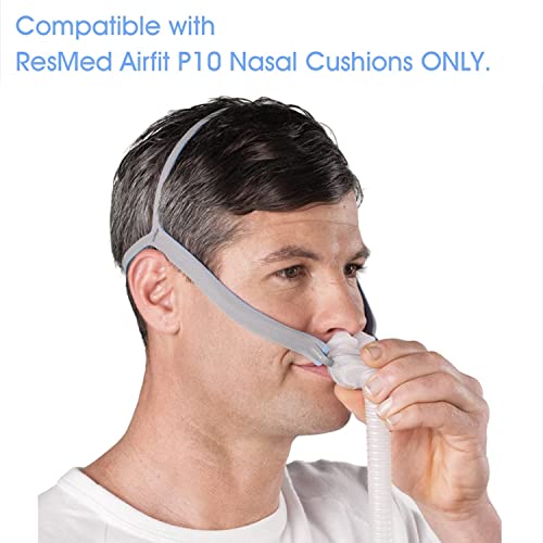 Resmed Airfit P10 Headgear Strap, Replacement Cpap Headgear Compatible With Resmed Airfit P10, 2 Elastic Straps And 4 Adjustment Clips #TOP2