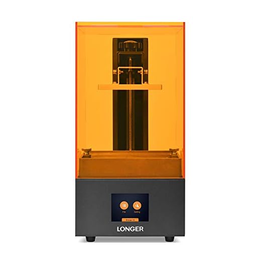 LONGER Orange 10 Imprimante 3D en Résine avec Écran Tactile, Matrix-UV-LED, Coupe Rapide, Dystème D'avertissement de Température, Taille D'impression 98mm(L) x 55mm(W) x 140mm(H)