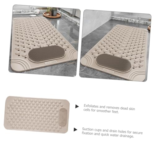 Alfombrilla antideslizante de baño Gatuida con ventosas gris para ducha 4