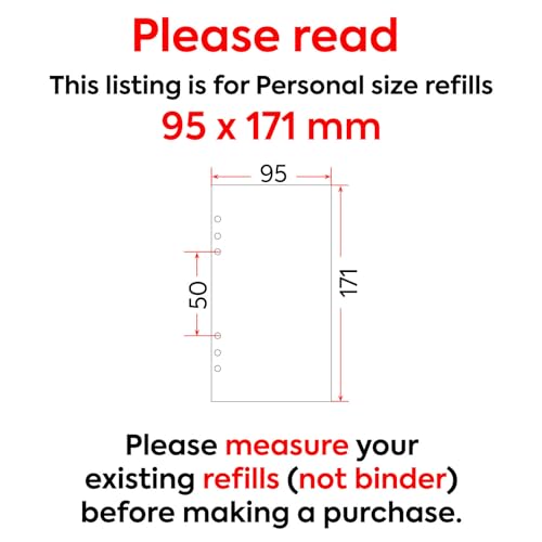 2027 Week on two pages lined diary refill organiser insert | January 2027 – December 2027 | Compatible with Filofax personal size organiser | 95 x 171mm - Image 4