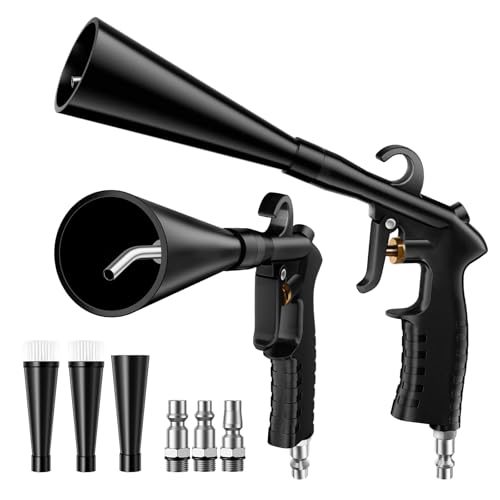 Trhillsbrad Pistolet do czyszczenia sprężonego powietrza, pistolet do czyszczenia, pistolet do suszenia samochodu, sprężarki, precyzyjny pistolet do dmuchania powietrza do wnętrza samochodu