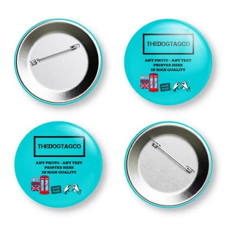 Custom Any Photo or Text Pin Badge | 44mm (Metal Backing) - Handmade (Choose Pack Size) (1) Cover
