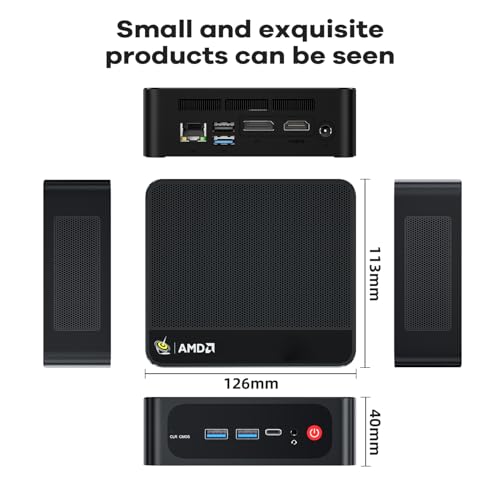 Image of Beelink SER5 Mini PC, AMD Ryzen 5 5500U 6C /12T, 16G DDR4 RAM 480G NVMe SSD | Mini Computer, Mini Desktop Computer 4K@60Hz Dual Display HDMI&DP WiFi6 /BT5.2 /WOL /HTPC /W-11 Pro
