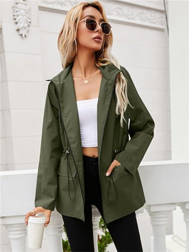 SotRong Pack Away Waterproof Jackets Women Lightweight Raincoat