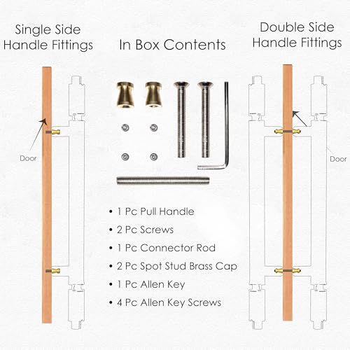 Image of LAPO Stainless Steel Main Door Handle 28 Inch | Antique PVD Gold Finish Heavy Duty Pull Handle | Hole to Hole Size 18 Inch | Durable Entrance Handle for Home & Office | 3 Years Warranty