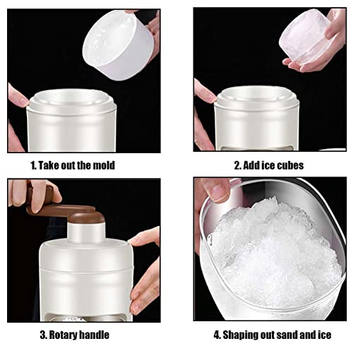 Image of Slushie Machine, Shaved Ice Machine Snow Cone Machine Shaved Ice Machine - BPA Free with Free Ice Cube Trays, Portable Ice Crusher and