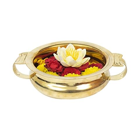 Spillbox Brass Urli Decorative Bowl Vessel Cover