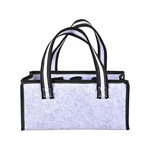 Filz Flaschentasche Flaschenträger Flaschenkorb Bierträger Filztasche mit seperate Trennwand perfekt für Reisen Party Picknick BBQ Strand Urlaub