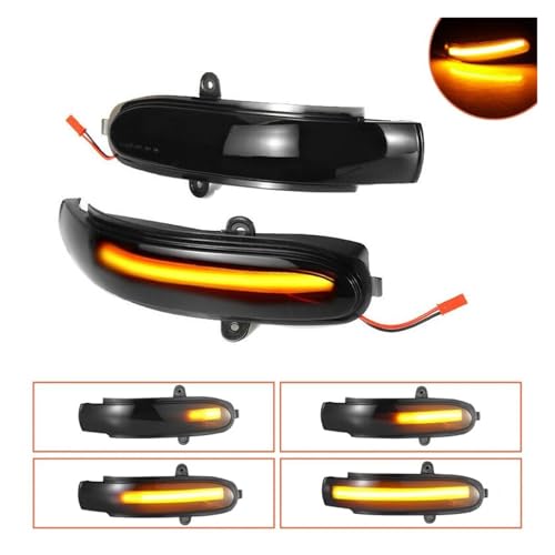 Luces LED dinámicas intermitentes de plástico ABS amarillo para Mercedes W203 3