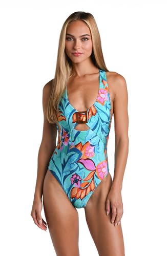 Sunshine 79 Women's Standard Over The Shoulder Keyhole One Piece Swimsuit