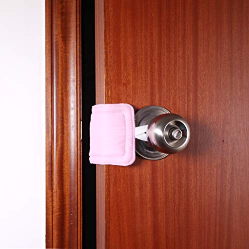 Image of Door Silencer Door Jammer Door Closer Cushion Nursery Door Silencer Door Latch Cover 3 Pack for Noise Reducing Quiet Doors Baby Toddler Safety 3.25 x 5.5 Inch (New Pink)